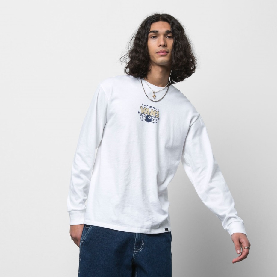 φορτηγά δοκιμάζουν την τύχη σας μακρυμάνικο μπλουζάκι λευκό