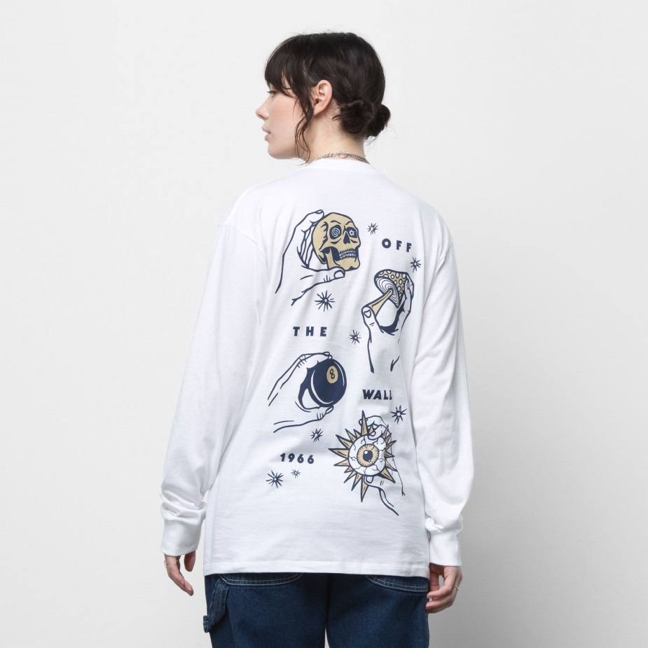 φορτηγά δοκιμάζουν την τύχη σας μακρυμάνικο μπλουζάκι λευκό