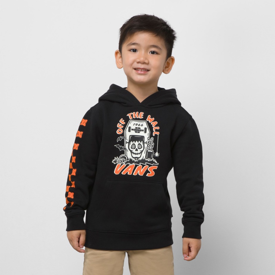 φορτηγά μικρά παιδιά Sk8 Skull Hoodie μαύρο
