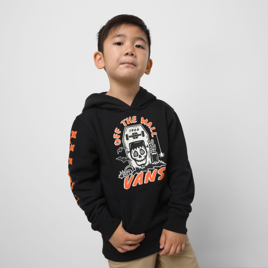 φορτηγά μικρά παιδιά Sk8 Skull Hoodie μαύρο