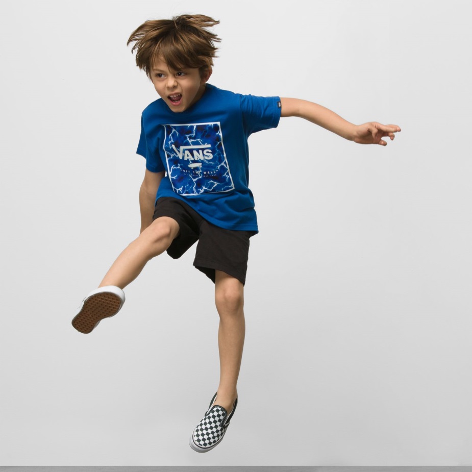 φορτηγά μικρά παιδιά μπλουζάκι κουτί εκτύπωσης αληθινό μπλε-αληθινό μπλε