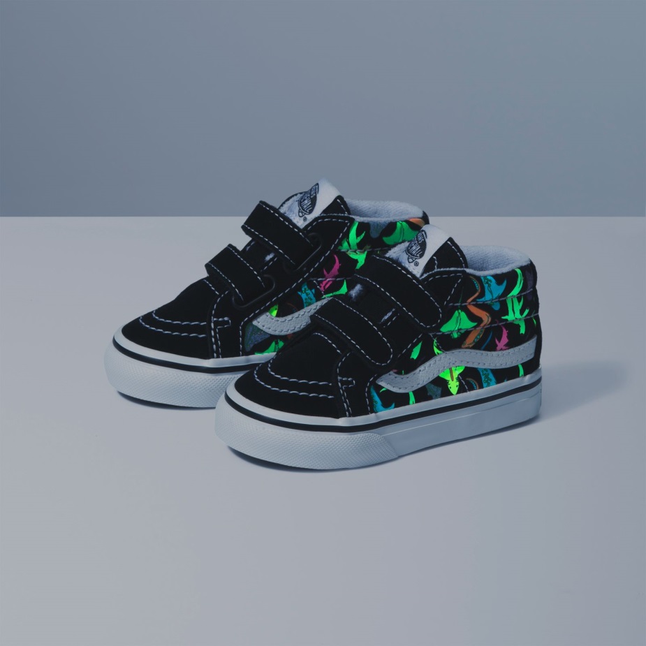 φορτηγά μικρό παιδί Sk8-μέση επανέκδοση V Glow Sharks Black Multi