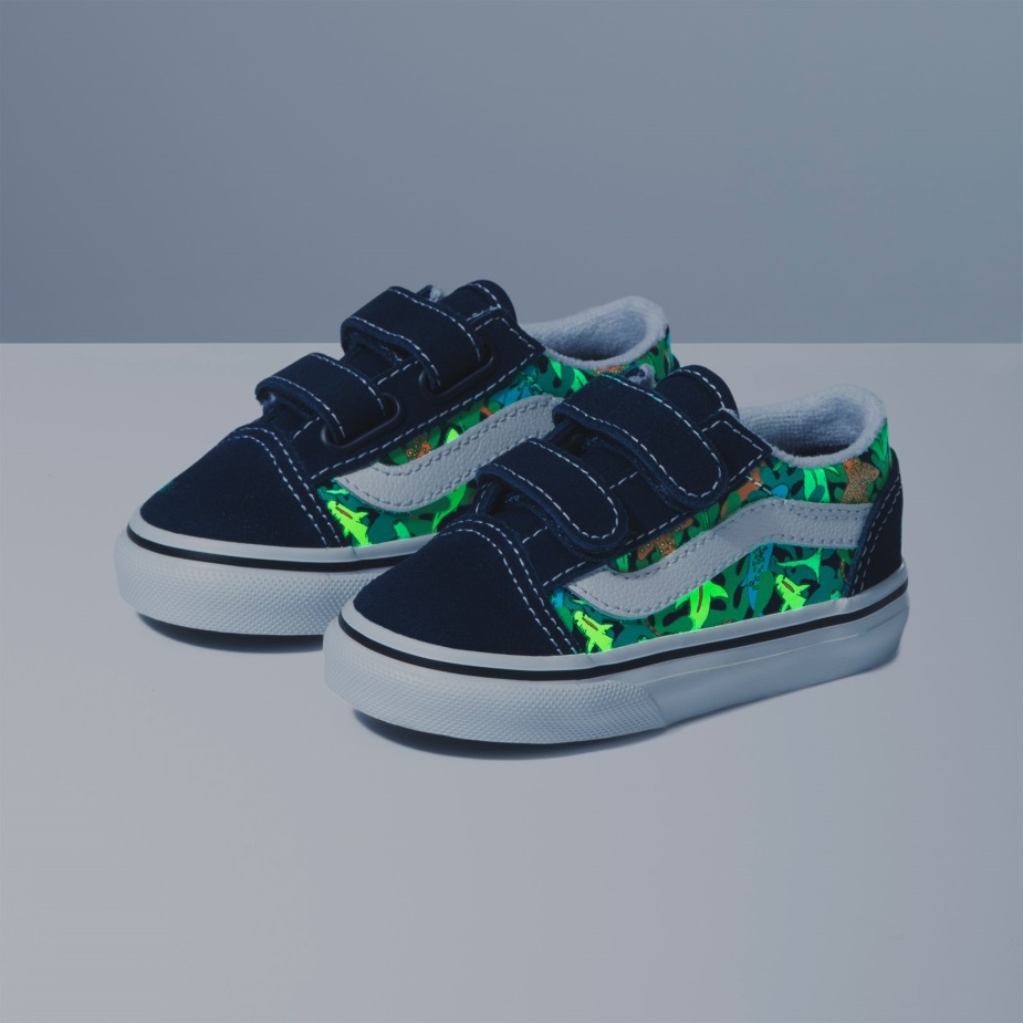 φορτηγά μικρό παιδί παλιό Skool V λάμψη καρχαρίες φόρεμα μπλουζ