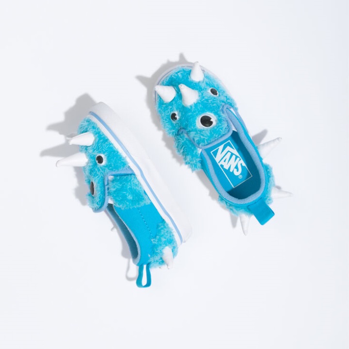 φορτηγά μικρό παιδί τέρας Slip-on V μπλε ατόλη-αληθινό λευκό