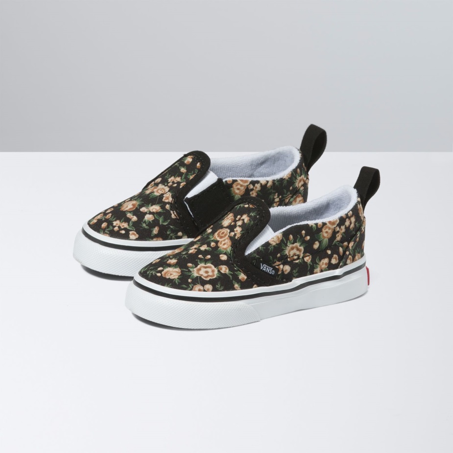 φορτηγά μικρό παιδί τριαντάφυλλο όνειρα Slip-on V μαύρο-άσπρο