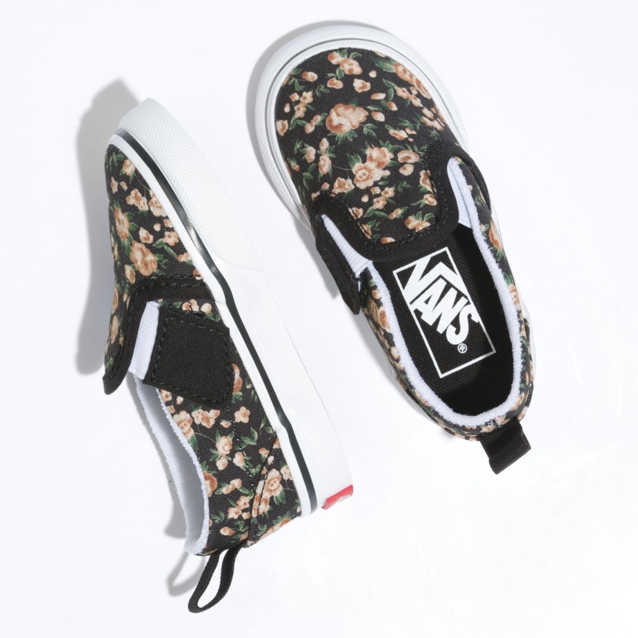 φορτηγά μικρό παιδί τριαντάφυλλο όνειρα Slip-on V μαύρο-άσπρο