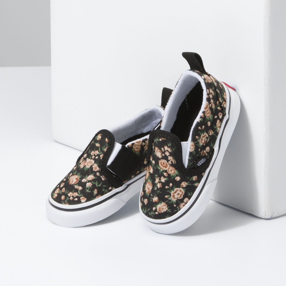 φορτηγά μικρό παιδί τριαντάφυλλο όνειρα Slip-on V μαύρο-άσπρο