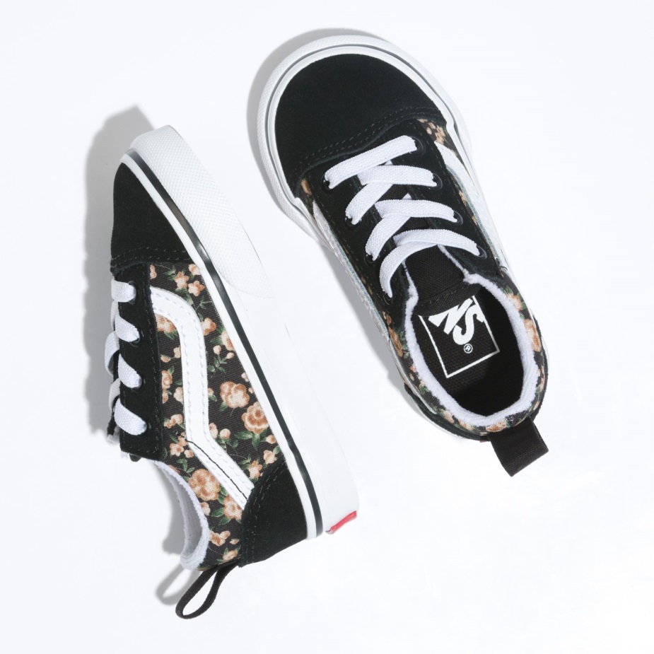 φορτηγά μικρό παιδί τριαντάφυλλο όνειρα παλιό Skool ελαστική δαντέλα μαύρο-άσπρο