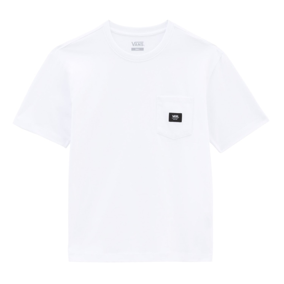 φορτηγά μπαλωμένα μπλουζάκι τσέπης λευκό