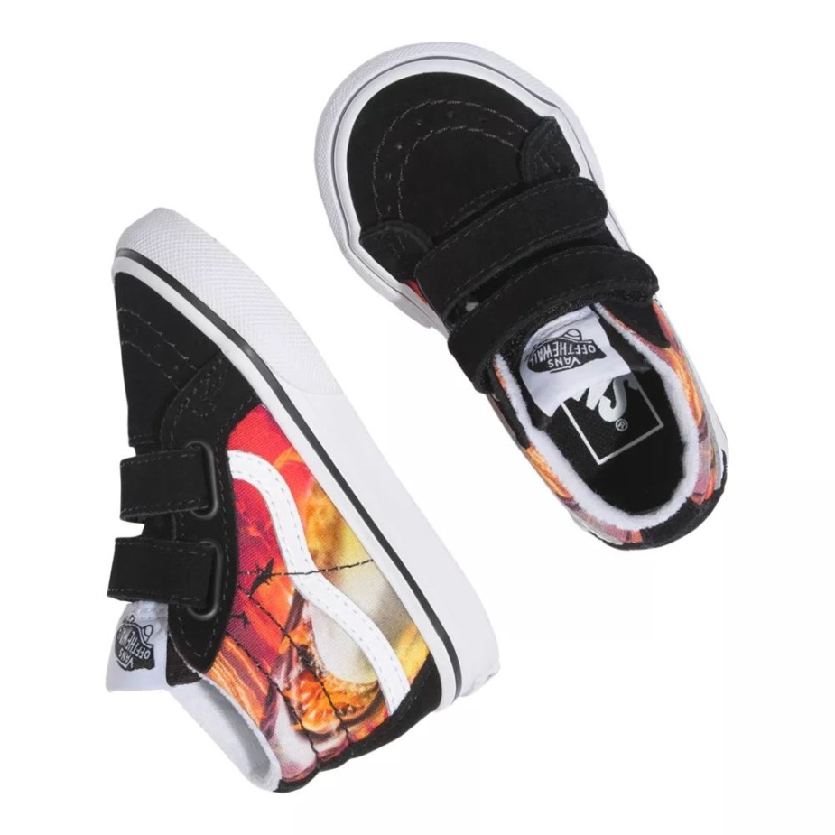 φορτηγά νήπια παιδικά Sk8-μέση επανέκδοση V Skate παπούτσια καρχαρίας ηλιοβασίλεμα-μαύρο