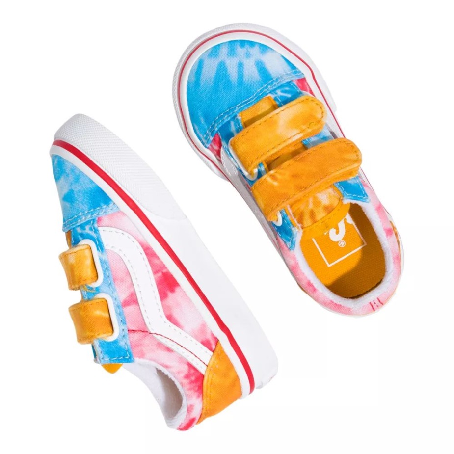 φορτηγά νήπιο παιδικό παλιό Skool V Skate Shoes Tie Dye Multi-true White