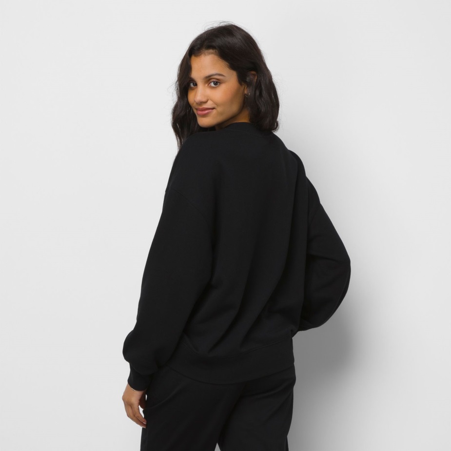 φορτηγά πέτα ψηλά Slouchy πουλόβερ πλήρωμα μαύρο