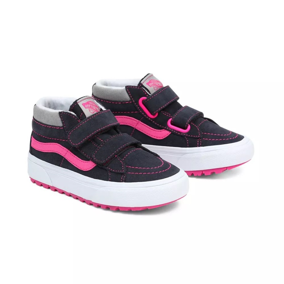 φορτηγά παιδικά Sk8-μέση επανέκδοση V Mte-1 παπούτσια (4-8 ετών) μαύρο-μωβ