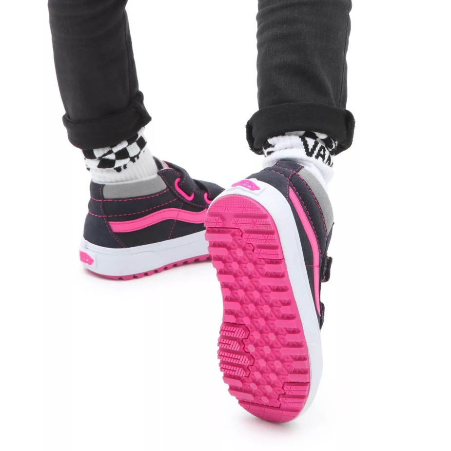 φορτηγά παιδικά Sk8-μέση επανέκδοση V Mte-1 παπούτσια (4-8 ετών) μαύρο-μωβ