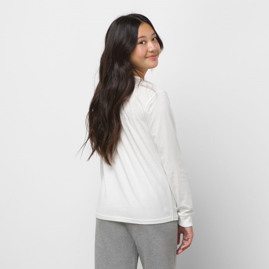 φορτηγά παιδικά αριστερό στήθος λουλουδάτο τσεκ μακρυμάνικο Bff ​​μπλουζάκι Marshmallow