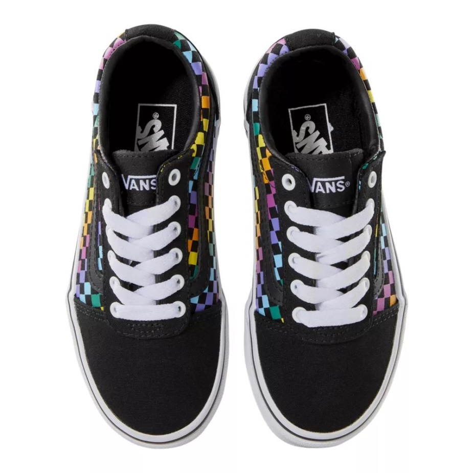 φορτηγά παιδική προσχολική/βάθμια θάλαμος ουράνιο τόξο Check Skate παπούτσια αθλητικά παπούτσια για αγόρια ουράνιο τόξο Check-μαύρο-άσπρο