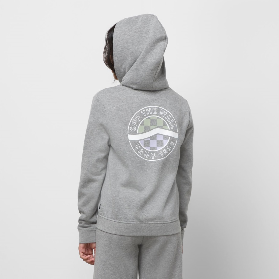 φορτηγά παιδική σφαίρα ριγέ φερμουάρ Hoodie γκρι ερείκη