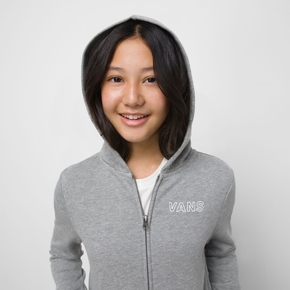 φορτηγά παιδική σφαίρα ριγέ φερμουάρ Hoodie γκρι ερείκη