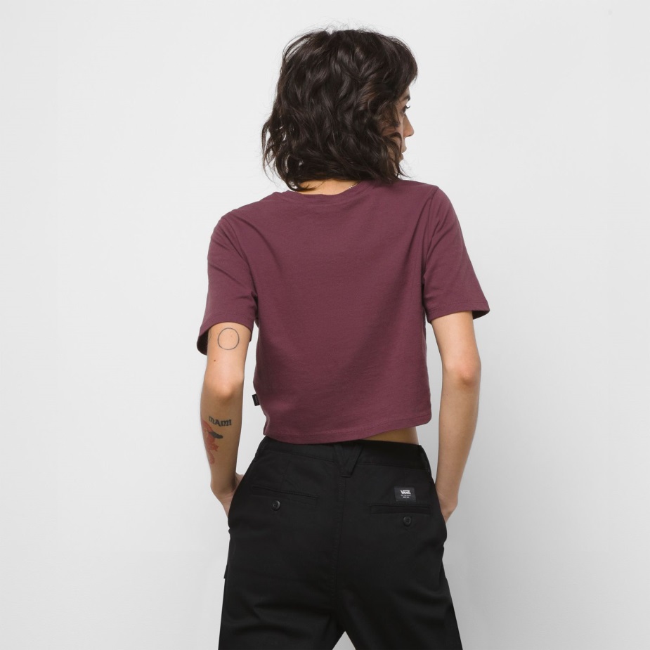 φορτηγά που πετούν V Crop Crew Sport Tee Catawba Grape