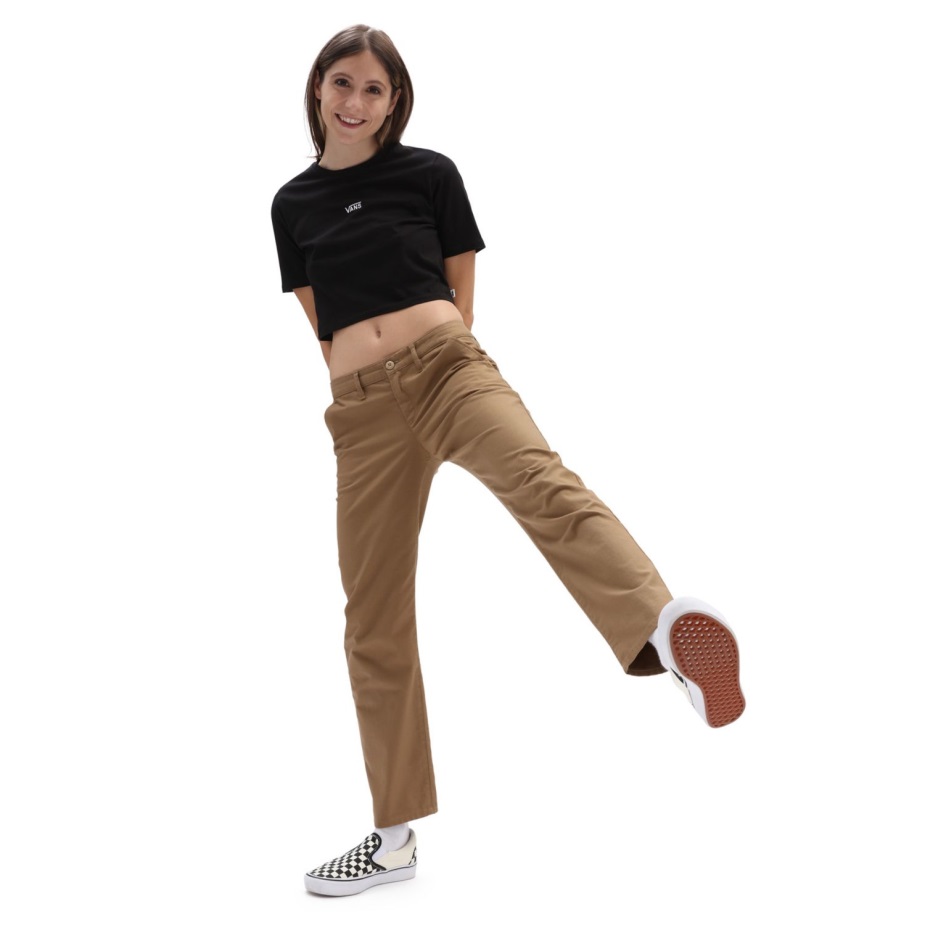 φορτηγά που πετούν V Crop Crew Sport Tee μαύρες γυναίκες