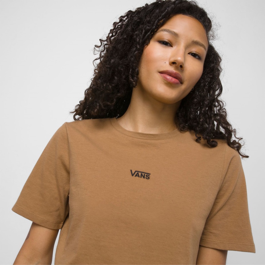 φορτηγά που πετούν V Crop Crew Sport Tee φρυγανισμένη καρύδα