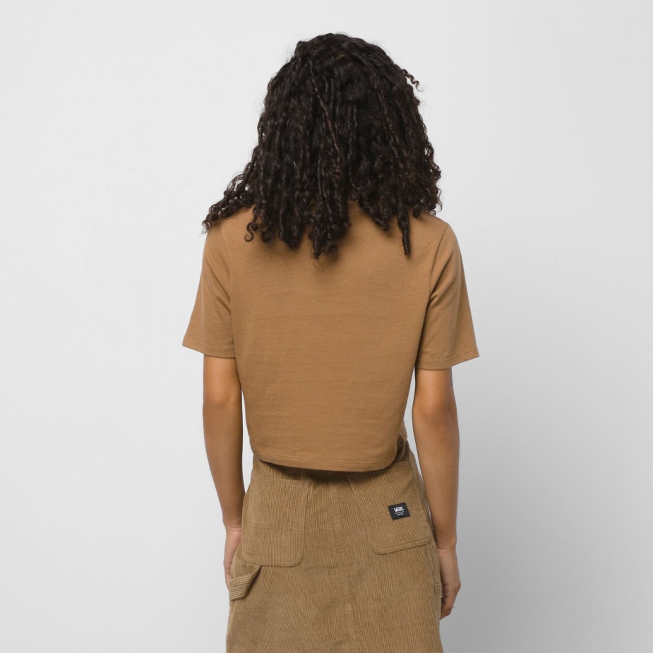 φορτηγά που πετούν V Crop Crew Sport Tee φρυγανισμένη καρύδα