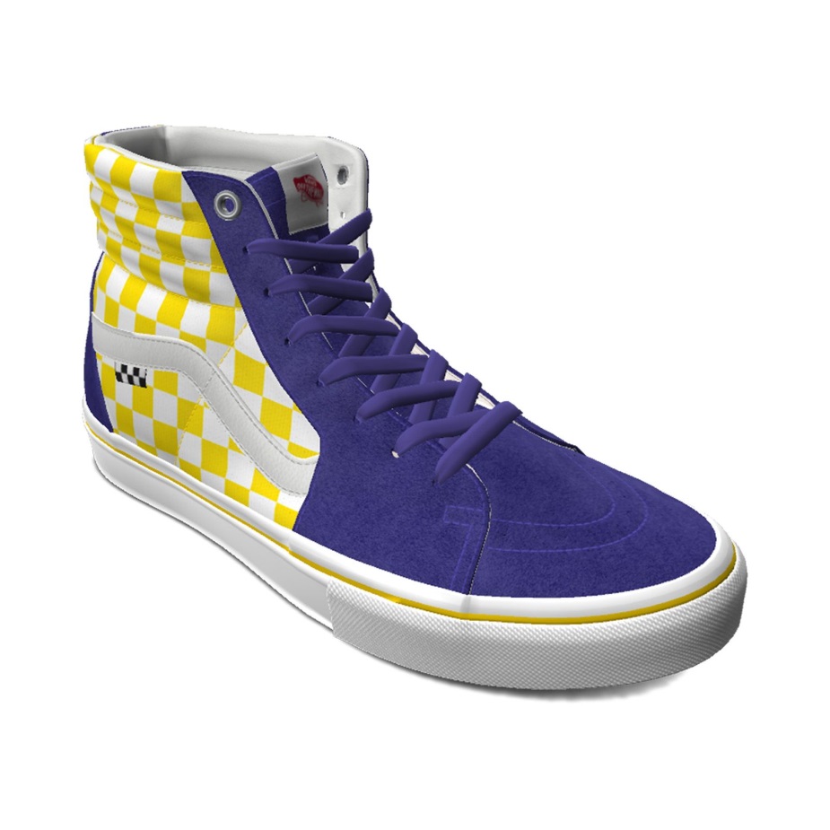 φορτηγά τελωνείο Cyber Yellow Checkerboard Skate Sk8-hi