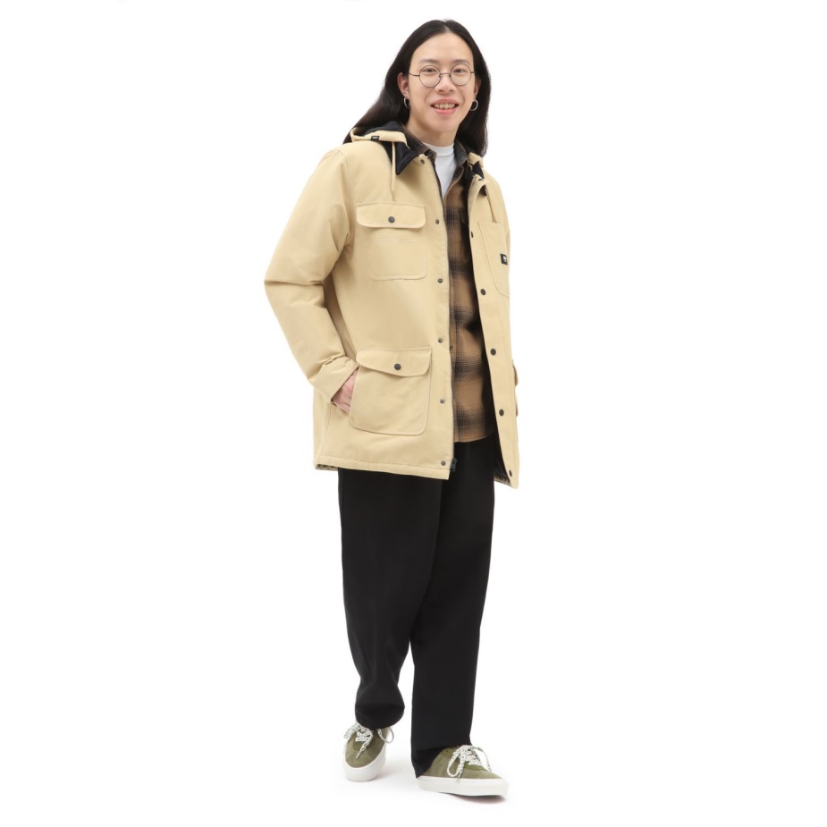 φορτηγά τρυπάνι παλτό μακρύ Mte-1 μπεζ