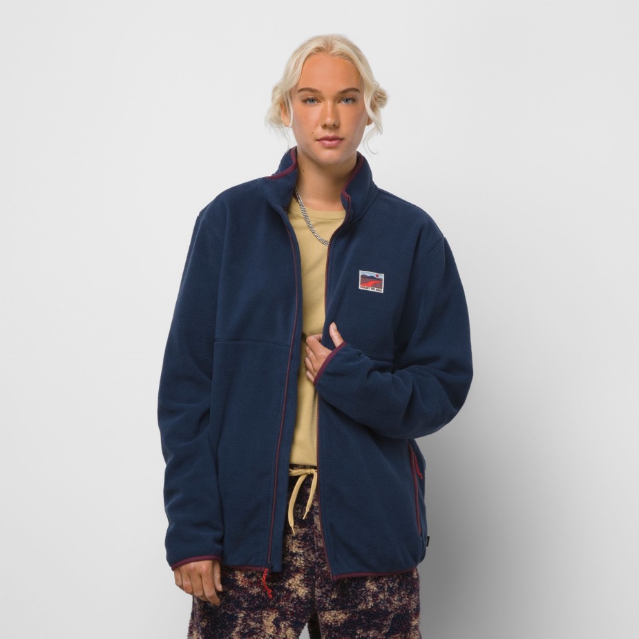 φορτηγά υπαίθρια κλαμπ πολικό φλις μπλουζ φόρεμα με μπουφάν με φερμουάρ