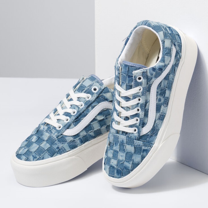 φορτηγά υφαντά παλιό Skool Stackform Demin-multi