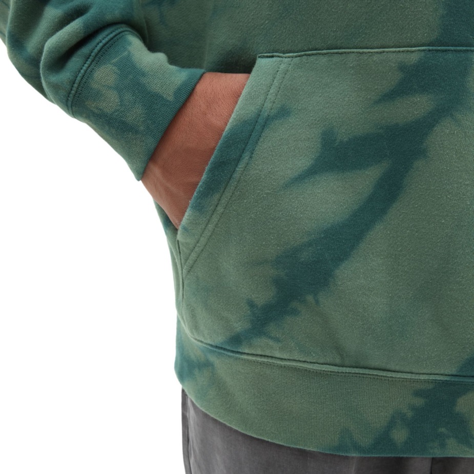 φορτηγά ψηλού τύπου γραβάτα βαφή πουλόβερ με κουκούλα πράσινο