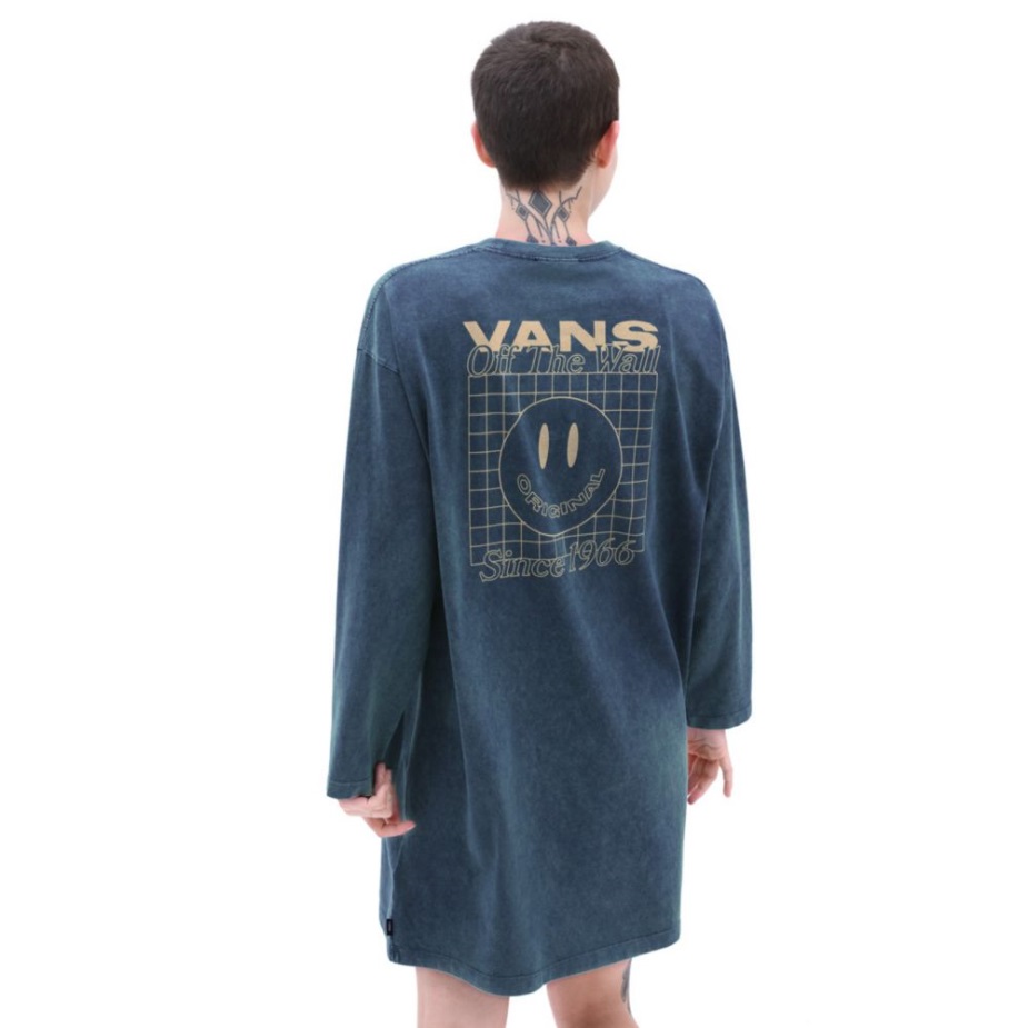 φόρεμα Vans Mootoo μακρυμάνικο μπλε