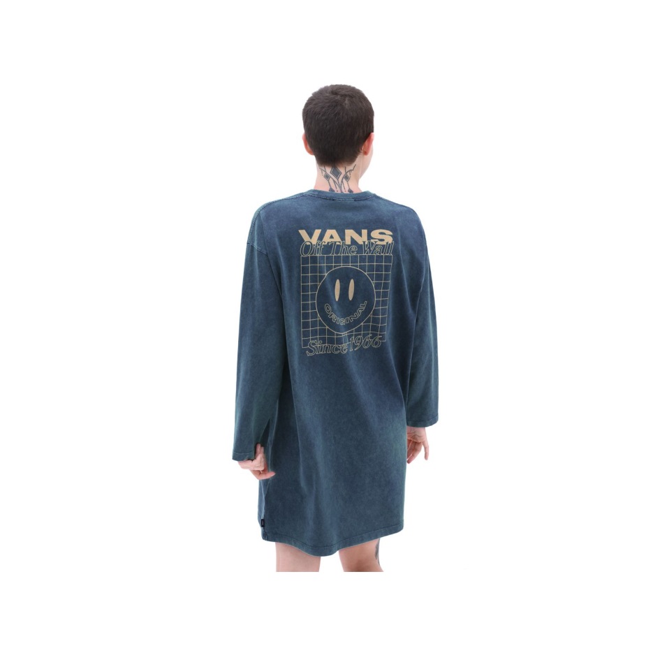 φόρεμα Vans Mootoo μακρυμάνικο μπλε