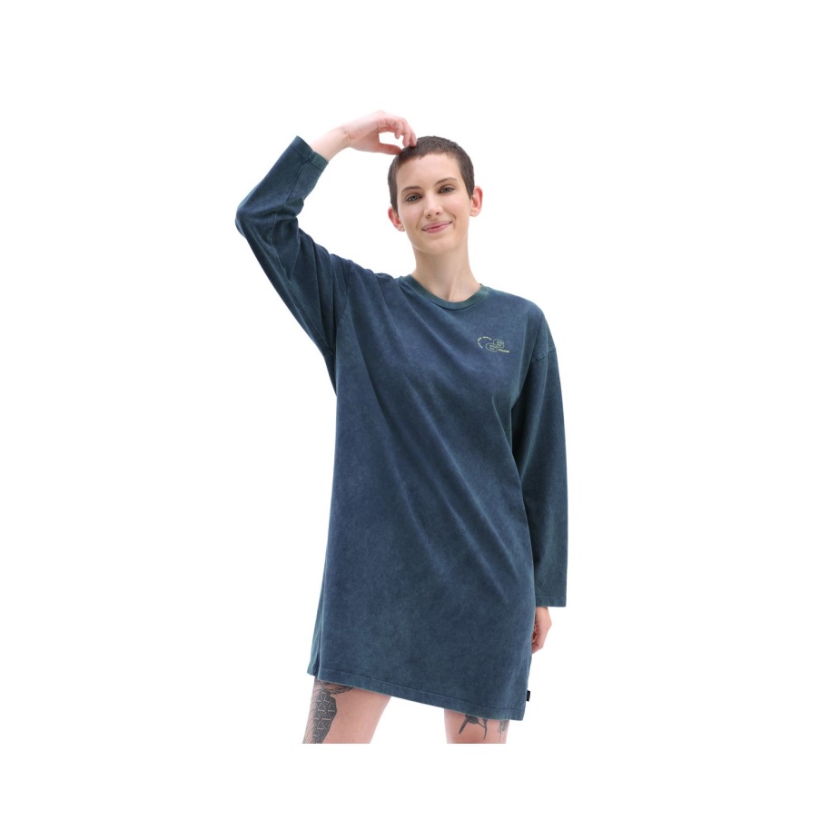 φόρεμα Vans Mootoo μακρυμάνικο μπλε