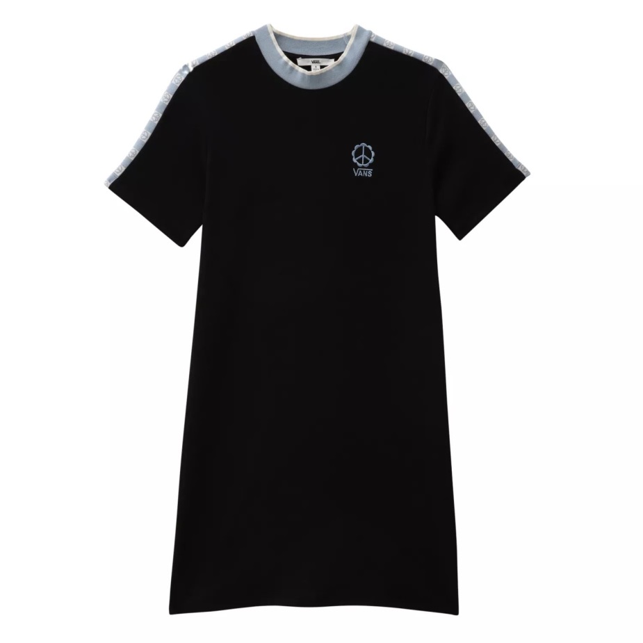 φόρεμα σκακιέρας ειρήνης Vans μαύρο